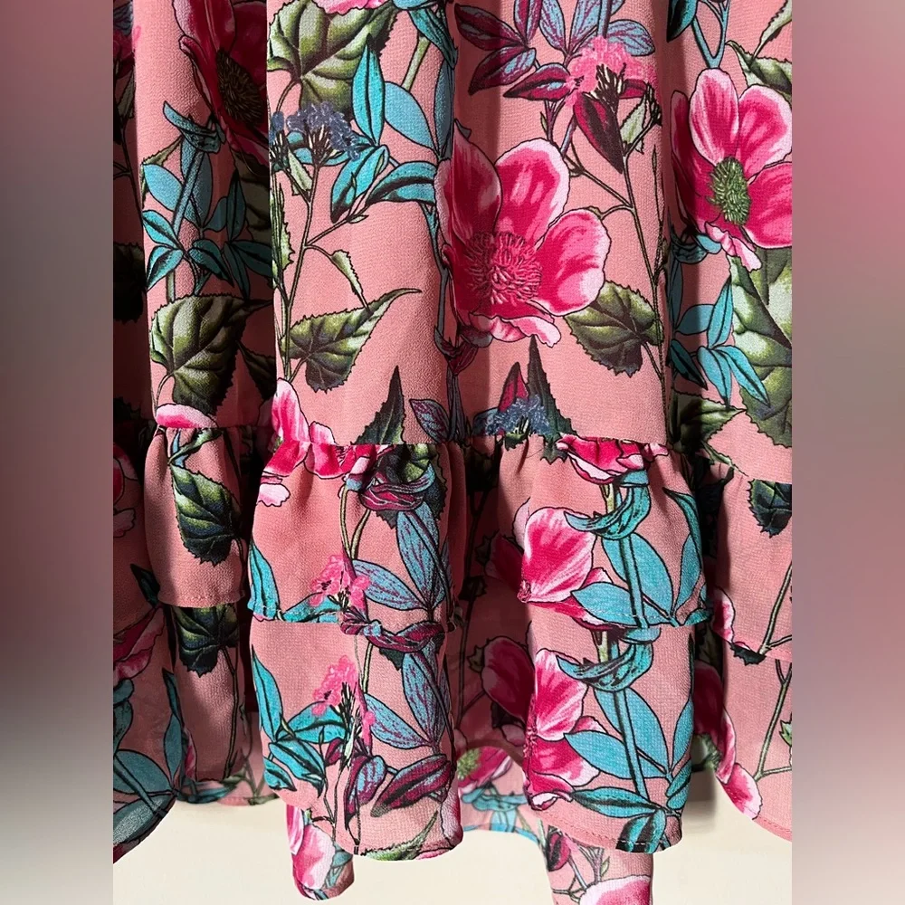 For Love & Lemons Churro Mini Dress Pink Flamenco Small - Picture 8 of 12